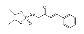 (E)-O,O-diethyl Se-(2-oxo-4-phenylbut-3-en-1-yl) phosphoroselenoate Structure