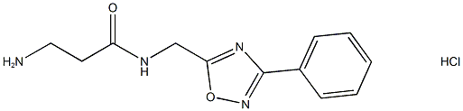 3-氨基-N-((3-苯基-1,2,4-噁二唑-5-基)甲基)丙酰胺盐酸盐结构式