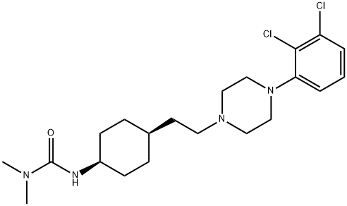 Urea, N'-[cis-4-[2-[4-(2,3-dichlorophenyl)-1-piperazinyl]ethyl]cyclohexyl]-N,N-dimethyl- structure