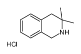 3,3-dimethyl-2,4-dihydro-1H-isoquinoline,hydrochloride Structure