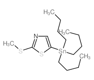 2-(Methylthio)-5-(tributylstannyl)thiazole Structure