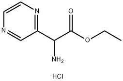 2-氨基-2-(吡嗪-2-基)乙酸乙酯盐酸盐结构式
