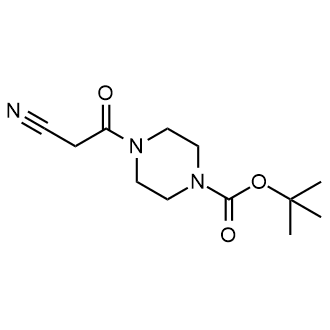 4-(2-氰基乙酰基)哌嗪-1-羧酸叔丁酯结构式