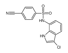N-(3-chloro-1H-indol-7-yl)-4-cyanobenzenesulfonamide结构式