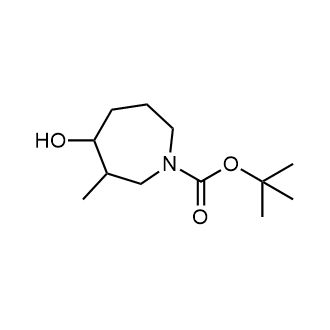4-羟基-3-甲基氮杂环庚烷-1-羧酸叔丁酯结构式