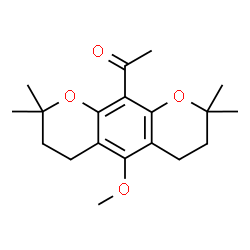 1-(3,4,7,8-Tetrahydro-5-methoxy-2,2,8,8-tetramethyl-2H,6H-benzo[1,2-b:5,4-b']dipyran-10-yl)ethanone Structure