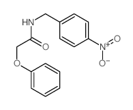 N-[(4-nitrophenyl)methyl]-2-phenoxy-acetamide结构式