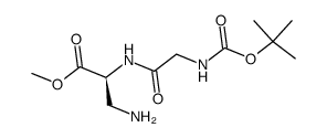 (S)-3-Amino-2-(2-tert-butoxycarbonylamino-acetylamino)-propionic acid methyl ester Structure