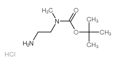 N-叔丁氧羰基-N-甲基乙二胺盐酸盐结构式