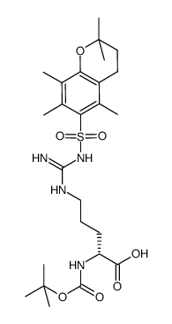 Boc-Nomega-(2,2,4,6,7-五甲基苯并吡喃-6-磺酰基)-D-精氨酸结构式