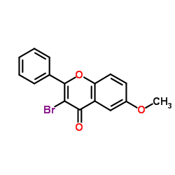 3-溴-6-甲氧基-2-苯基-4H-色烯-4-酮结构式