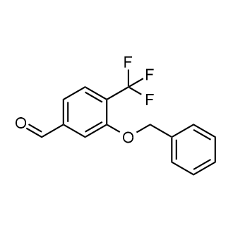 3-(苯甲氧基)-4-(三氟甲基)苯甲醛结构式