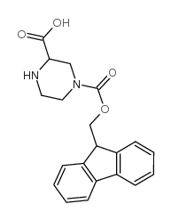 4-Fmoc-哌嗪-2-羧酸结构式