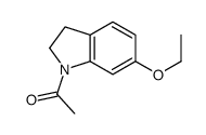 (9ci)-1-乙酰基-6-乙氧基-2,3-二氢-1H-吲哚结构式