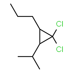 1,1-Dichloro-2-propyl-3-isopropylcyclopropane Structure