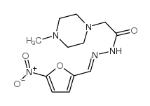 1-Piperazineaceticacid, 4-methyl-, 2-[(5-nitro-2-furanyl)methylene]hydrazide Structure