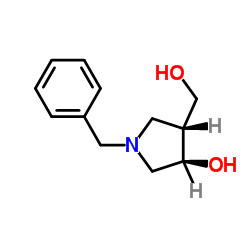 (3R,4R)-1-苄基-4-羟基-3-吡咯烷甲醇结构式