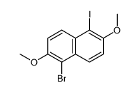 1-bromo-5-iodo-2,6-dimethoxynaphthalene Structure