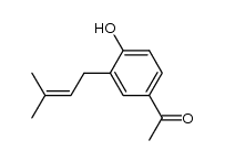 1-(4-hydroxy-3-(3-methylbut-2-enyl)phenyl)ethanone结构式