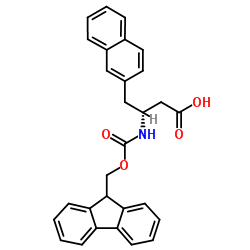 FMOC-(R)-3-氨基-4-(2-萘基)-丁酸结构式
