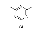 2-chloro-4,6-diiodo-1,3,5-triazine结构式