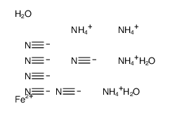 tetraazanium,iron(2+),hexacyanide,trihydrate Structure