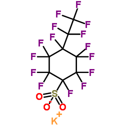 potassium 1,2,2,3,3,4,5,5,6,6-decafluoro-4-(pentafluoroethyl)cyclohexanesulphonate Structure