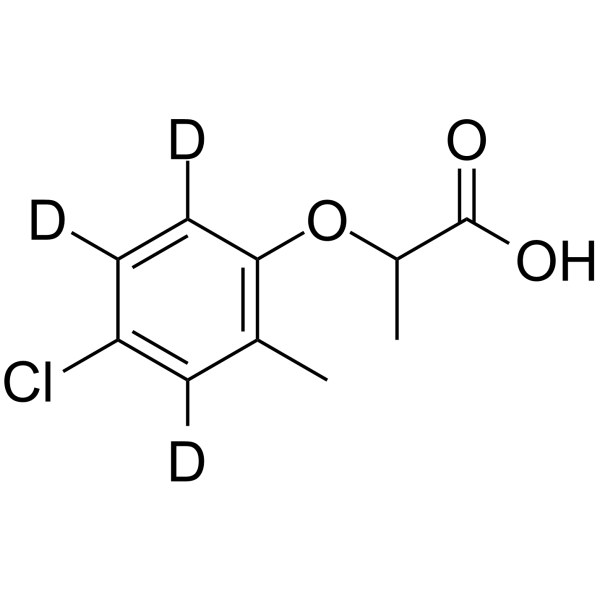 2-(4-氯-2-甲基苯氧基)丙酸-D3结构式