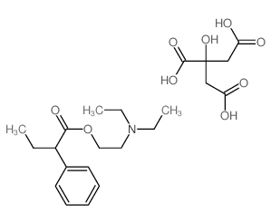 Butyric acid, 2-phenyl-, 2- (diethylamino)ethyl ester, citrate (1:1) Structure