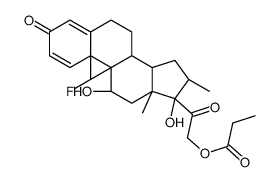 [2-[(8S,9R,10S,11S,13S,14S,16R,17R)-9-fluoro-11,17-dihydroxy-10,13,16-trimethyl-3-oxo-6,7,8,11,12,14,15,16-octahydrocyclopenta[a]phenanthren-17-yl]-2-oxoethyl] propanoate Structure
