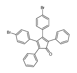 3,4-bis(4-bromophenyl)-2,5-diphenylcyclopenta-2,4-dien-1-one结构式