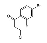 1-(2-氟-4-溴苯基)-3-氯-1-丙酮结构式