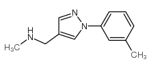 N-甲基-n-{[1-(3-甲基苯基)-1H-吡唑-4-基]甲基}胺盐酸盐结构式