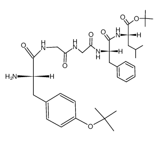 tert-butyl ((S)-2-amino-3-(4-(tert-butoxy)phenyl)propanoyl)glycylglycyl-L-phenylalanyl-L-leucinate结构式