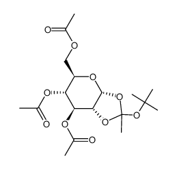 3,4,6-tri-O-acetyl-α-D-glucopyranose-1,2-(t-butylorthoacetat)结构式