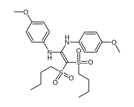 2,2-bis(butylsulfonyl)-1-N,1-N'-bis(4-methoxyphenyl)ethene-1,1-diamine结构式