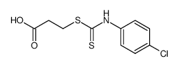 3-[(4-chloro-phenyl)-thiocarbamoylsulfanyl]-propionic acid Structure