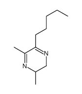 (9ci)-2,3-二氢-2,6-二甲基-5-戊基吡嗪结构式
