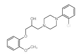 1-Piperazineethanol,4-(2-chlorophenyl)-a-[(2-methoxyphenoxy)methyl]-结构式