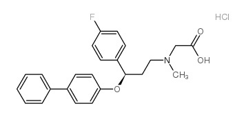 N-[(3R)-3-([1,1'-联苯]-4-氧基)-3-(4-氟苯基)丙基]-N-甲基甘氨酸结构式