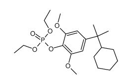 Phosphoric acid 4-(1-cyclohexyl-1-methyl-ethyl)-2,6-dimethoxy-phenyl ester diethyl ester结构式