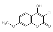 3-chloro-2-hydroxy-7-methoxy-chromen-4-one结构式