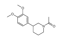 1-[3-(3,4-dimethoxyphenyl)piperidin-1-yl]ethanone Structure