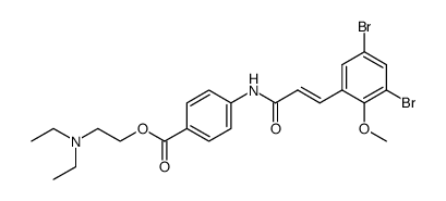 3,5-Dibrom-2-methoxy-zimtsaeure-<4-(2-diaethylamino-aethoxycarbonyl)-anilid>结构式