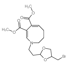 3,4-Azocinedicarboxylicacid, 1-[2-[4-(bromomethyl)-1,3-dioxolan-2-yl]ethyl]-1,6,7,8-tetrahydro-,3,4-dimethyl ester结构式