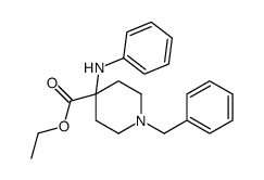 1-苄基-4-苯基氨基-4-哌啶羧酸乙酯结构式