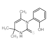 1-(2-Hydroxyphenyl)-4,4,6-trimethyl-3,4-dihydro-2(1H)-pyrimidinethione结构式