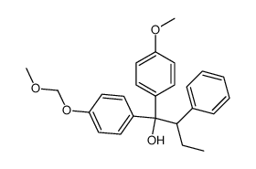 1-(4-methoxymethoxyphenyl)-1-(4-methoxyphenyl)-2-phenylbutan-1-ol结构式