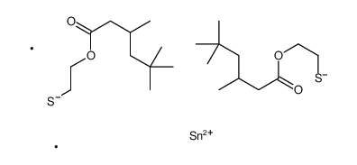 dimethyltin(2+),2-(3,5,5-trimethylhexanoyloxy)ethanethiolate Structure