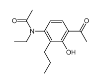 N-(4-acetyl-3-hydroxy-2-propylphenyl)-N-ethylacetamide结构式